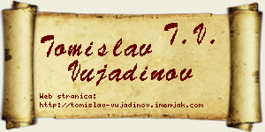 Tomislav Vujadinov vizit kartica